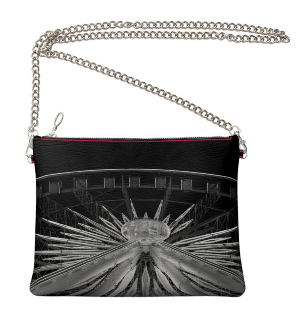 The Ann Marie Leather & Chain Crossbody in "Big Wheel"