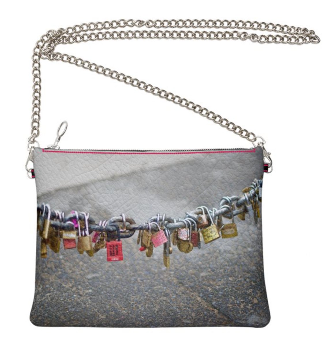 The Ann Marie Leather & Chain Crossbody in "Locks of Love" Paris