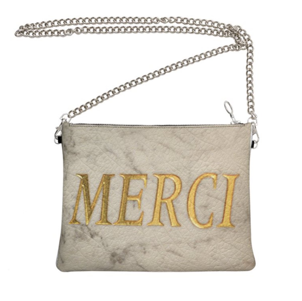The Ann Marie Leather & Chain Crossbody in "Merci"