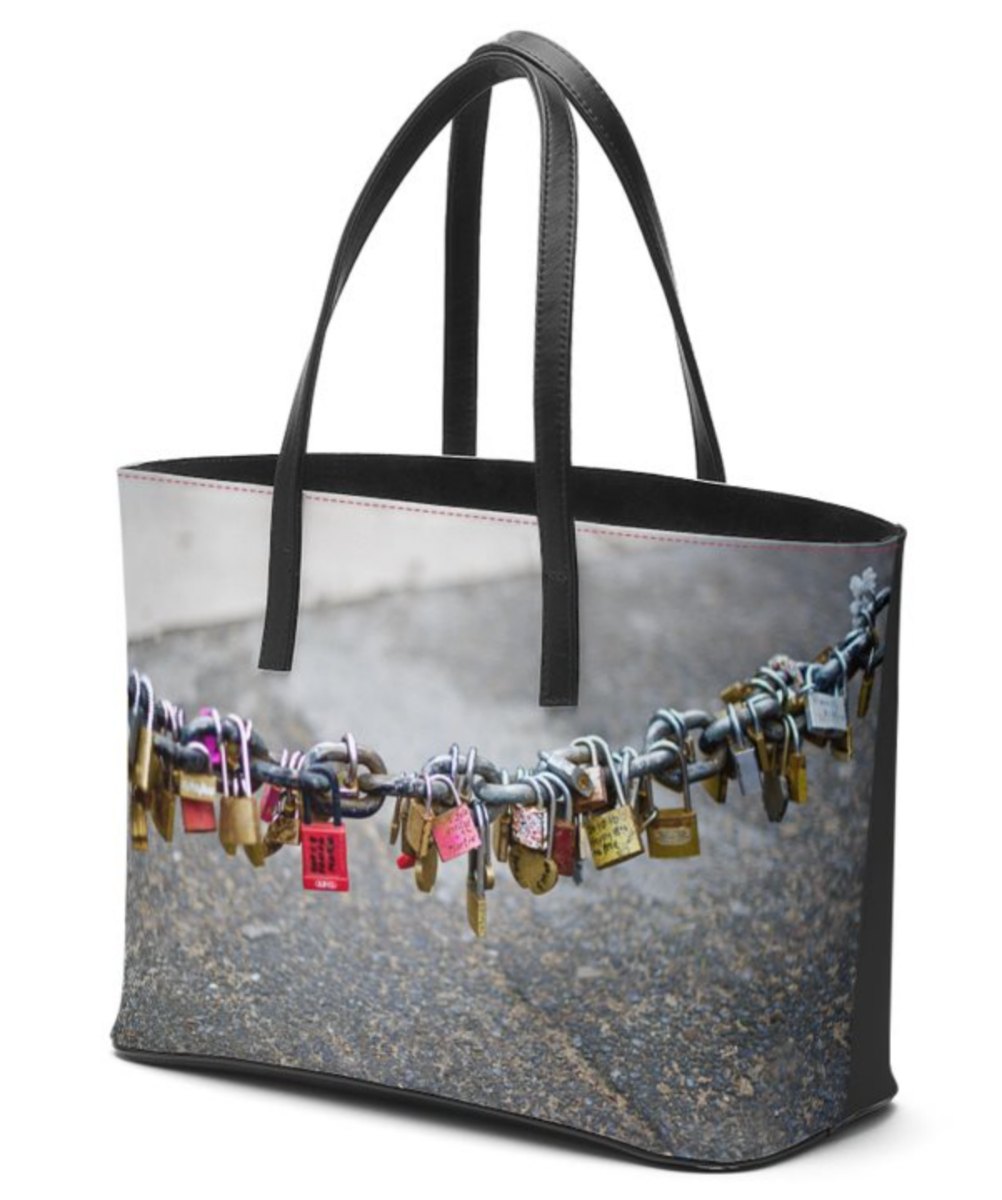 The Betty Jane Roth Leather Petite Tote in "Locks of Love" Paris