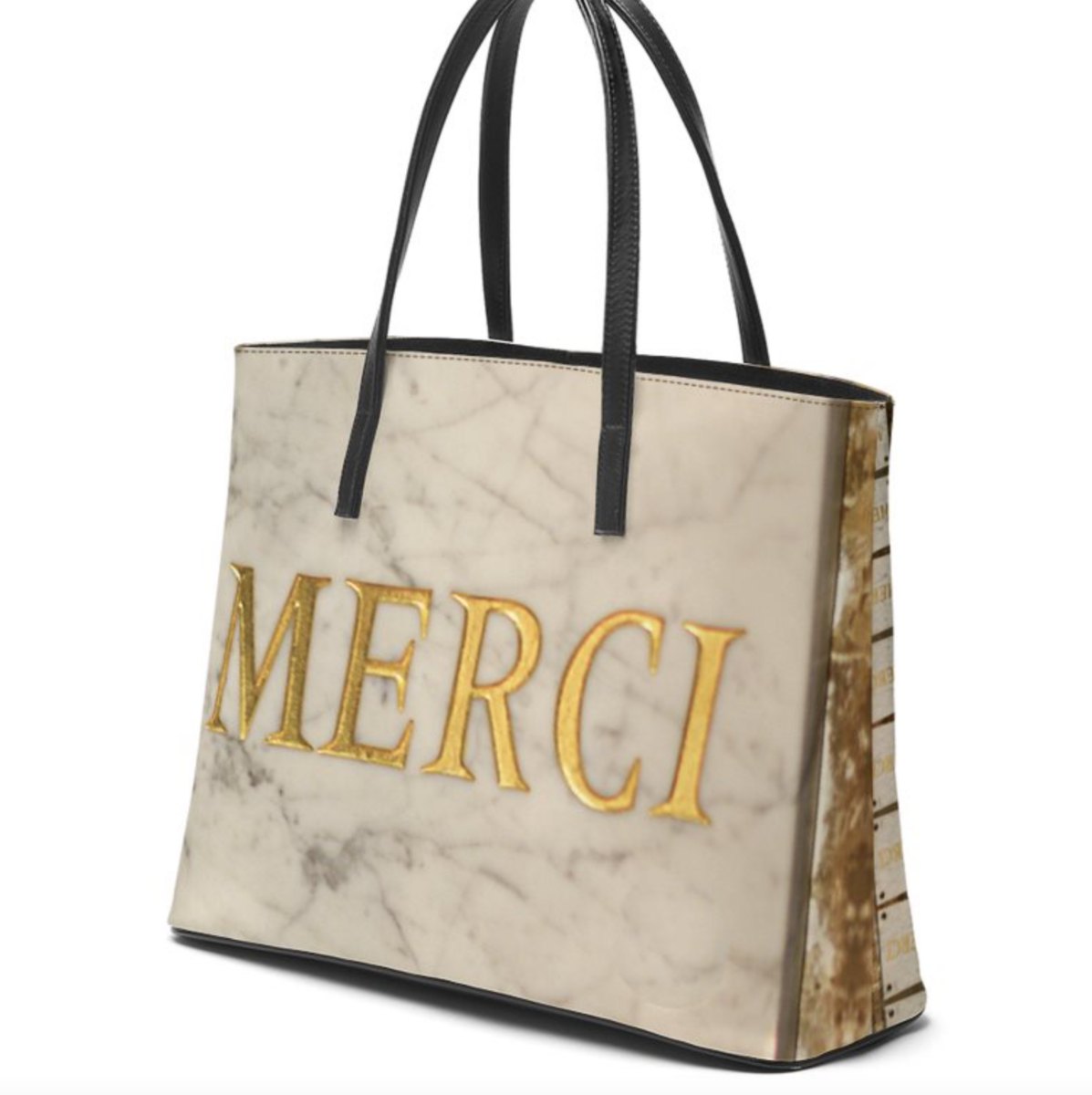 The Betty Jane Roth Leather Tote in "Merci" with Champagne Tassel