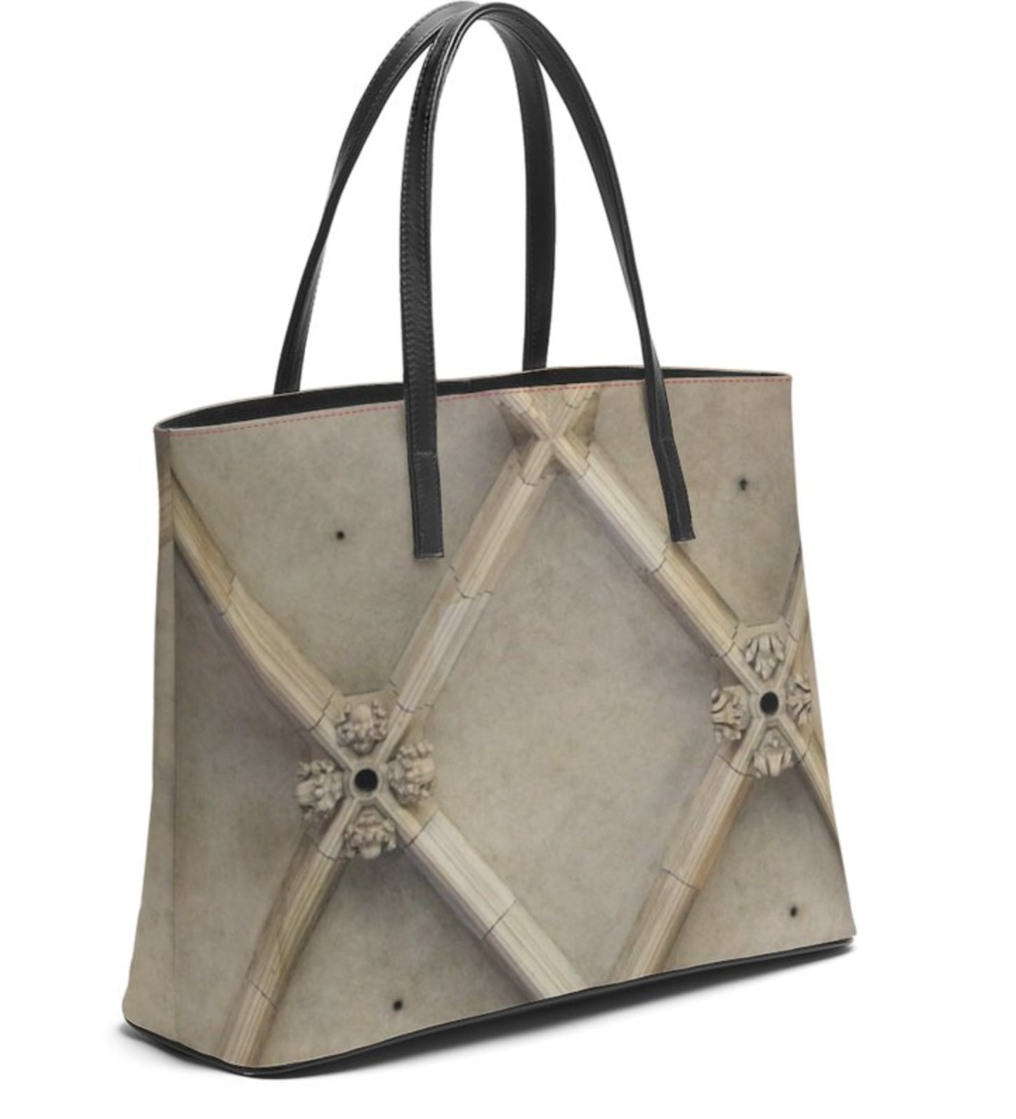 The Betty Jane Roth Leather Tote in "Structure" view 2