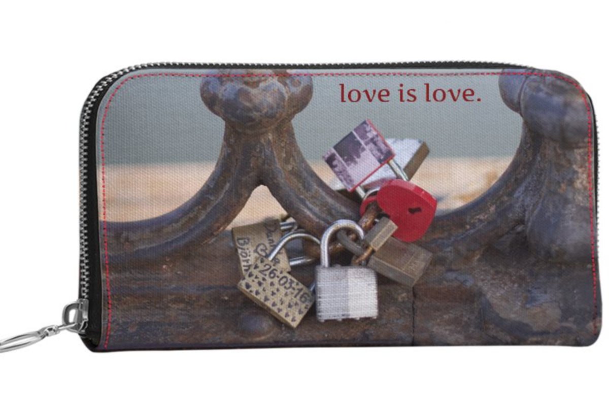 The Jules All Leather Wallet Purse  in "Locks of Love," Rome