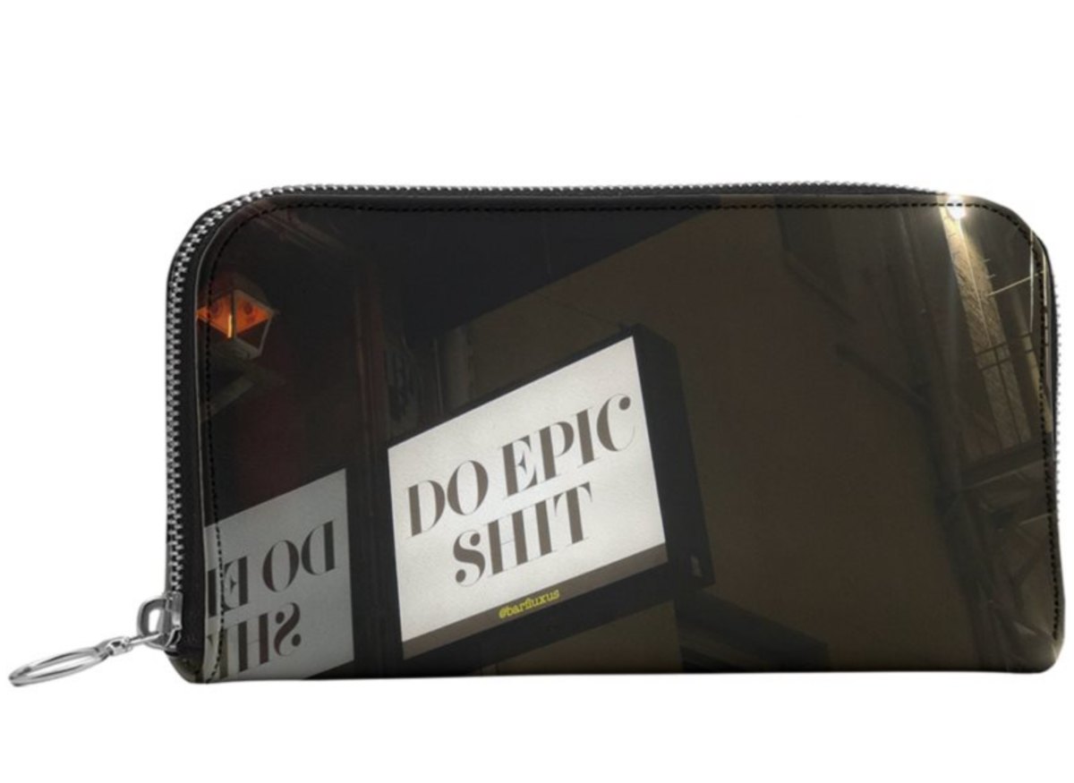 The Jules All Leather Wallet Zip Purse in "It's a Sign" ~ San Francisco